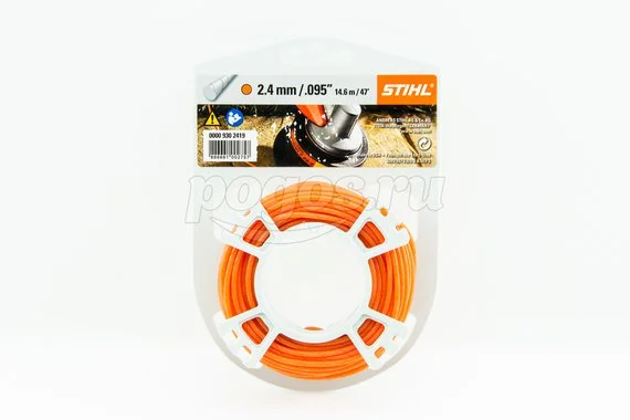 Леска для триммера круглая 2,4мм (катушка 14м) бесшумная оранжевый  STIHL /24/