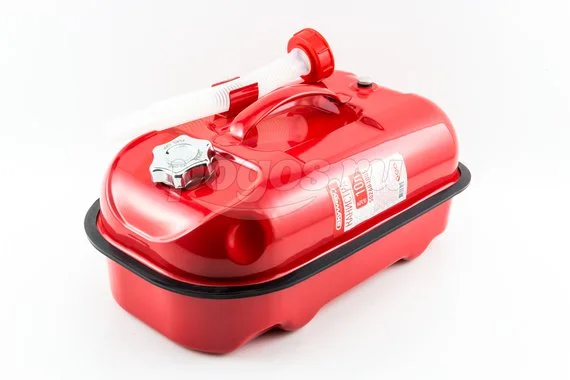 Канистра металлическая для ГСМ 10л с клапаном красный