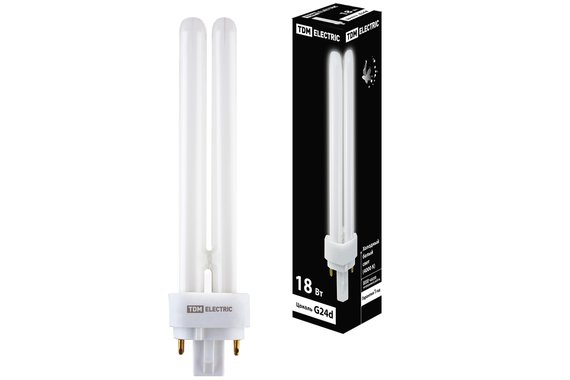 Лампа энергосберегающая G24d-2 18Вт 4200K для ЭмПРА КЛЛ-PD  TDM /10/ 