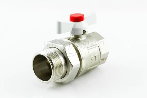 Кран шаровой Американка F- M 1"1/4" бабочка STI