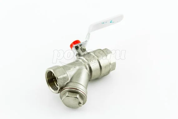Кран шаровой F- F 3/4" рычаг с фильтром STI