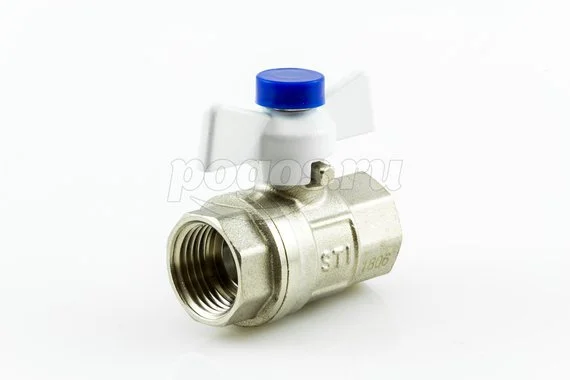 Кран шаровой F - F 1/2" бабочка STI