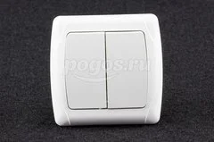 Выключатель 2кл 10А 230В белый С/У Онега TDM
