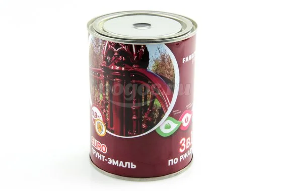 Грунт-эмаль по ржавчине черный 0,9кг ПРОФИ FARBITEX