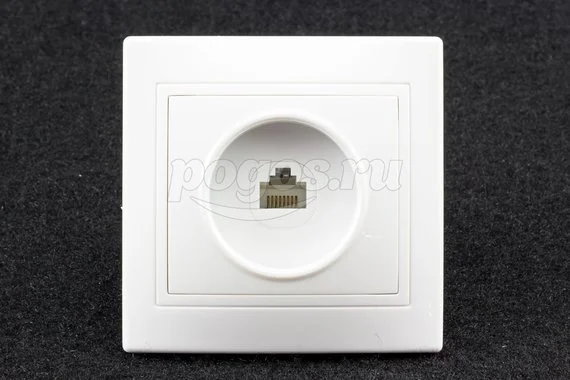Розетка 1ая RJ45 белый Таймыр TDM