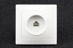 Розетка 1ая RJ45 белый Таймыр TDM