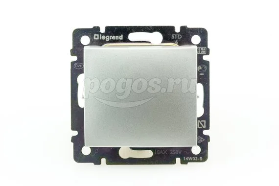 Переключатель 1кл на 2 напр.10А серебро Valena LEGRAND