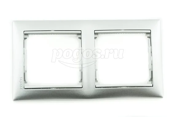 Рамка 2п серебро Valena LEGRAND