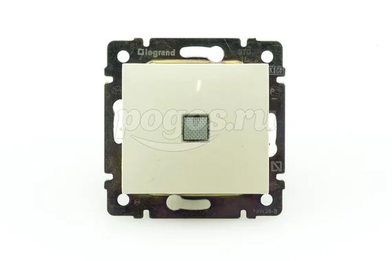 Выключатель 1кл 10А с подсв (зел) слоновая кость Valena LEGRAND