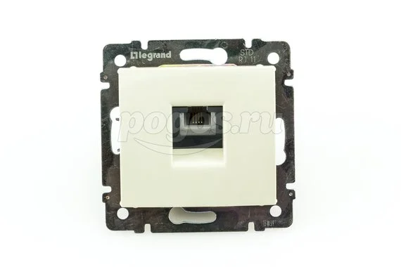 Розетка 1ая RJ11 слоновая кость Valena LEGRAND