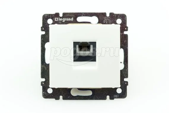 Розетка 1ая RJ11 белый Valena LEGRAND