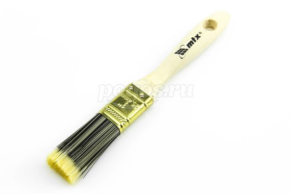 Кисть плоская MATRIX Golden 25мм искусственная щетина деревянная ручка