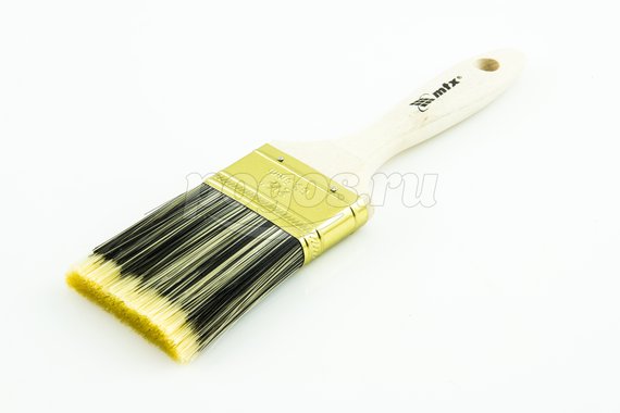 Кисть плоская MATRIX Golden 63мм искусственная щетина деревянная ручка