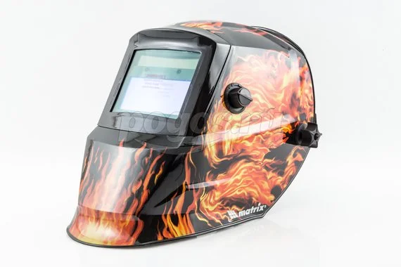 Маска сварщика с автозатемнением, пламя  MATRIX