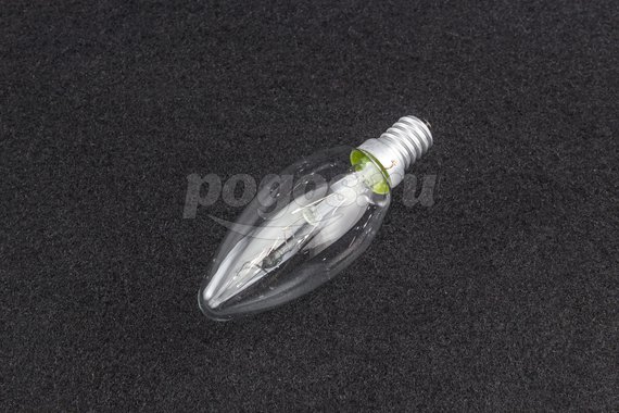 Лампа накаливания E14 60W 220V свеча прозрачная  /100/