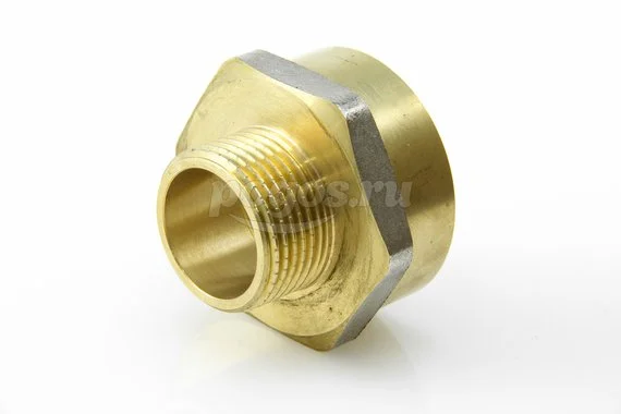 Переходник резьбовой F1.1/2 - M 1 (под ключ) латунь CTM