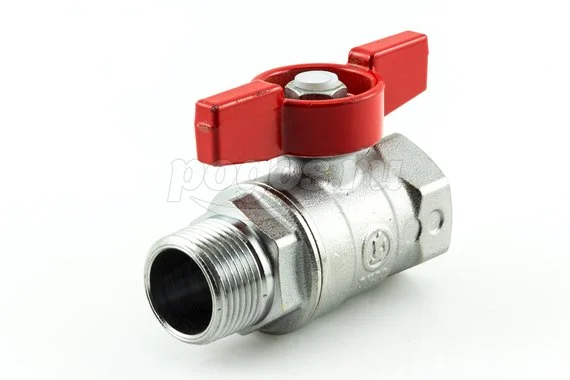 Кран шаровой F - M 3/4" бабочка ст/п хром R254D GIACOMINI