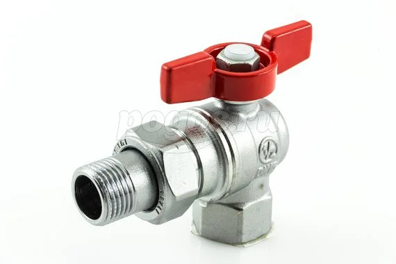Кран шаровой Американка F - M 1/2" угловой бабочка полн/п R789  GIACOMINI