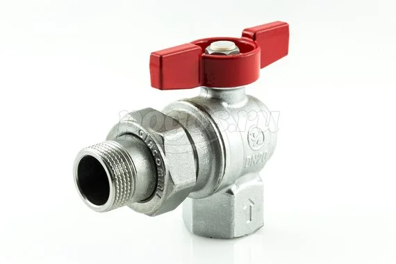 Кран шаровой Американка F - M 3/4" угловой бабочка полн/п хром R789 GIACOMINI
