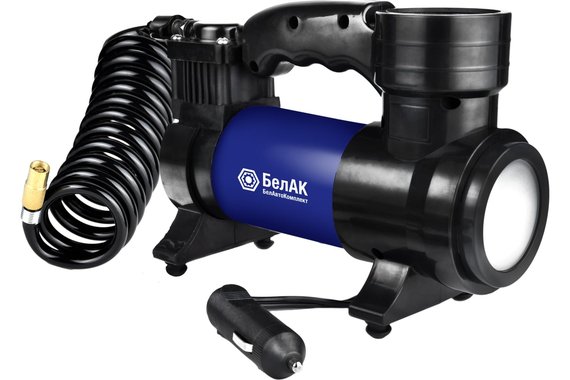 Компрессор для накачки шин с фонарем 45 л/мин, 12В, ПРОФИ-45Ф  БелАК