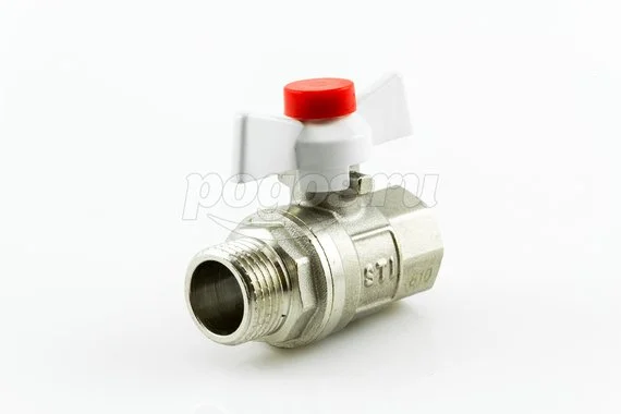 Кран шаровой F - M 1/2" бабочка STI