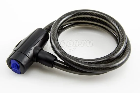 Замок велосипедный с тросом 12мм 1000мм АПЕКС