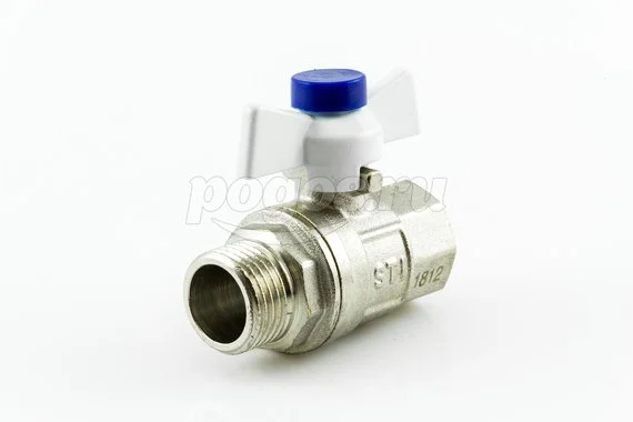 Кран шаровой M - M 1/2" бабочка STI
