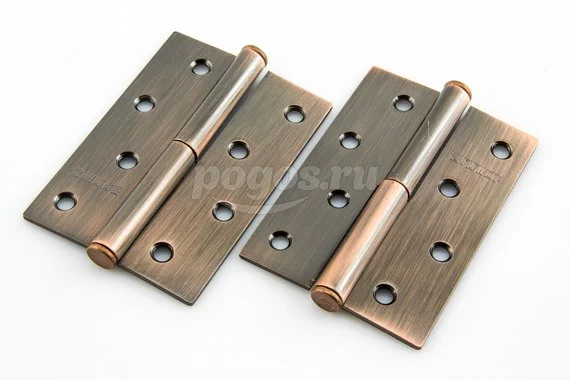 Петля дверная левая стальная 100х75х2,5мм АЛЛЮР