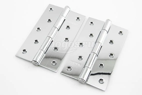 Петля дверная универсальная стальная 127*75*2,5мм хром, 2 шт АЛЛЮР