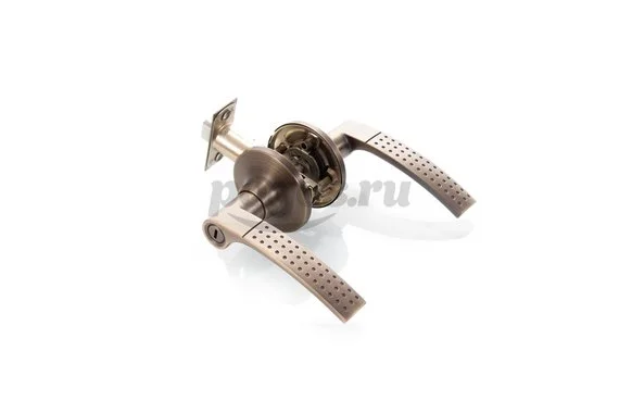 Защелка межкомнатная с фиксатором 8026-03-AN старая бронза  АПЕКС 