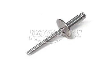 Заклепка вытяжная 4,8*12 нерж А2  широкий борт 14мм DIN7337