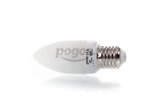 Лампа энергосберегающая, E27,  9Вт, 4200К, Candle  GAUSS 