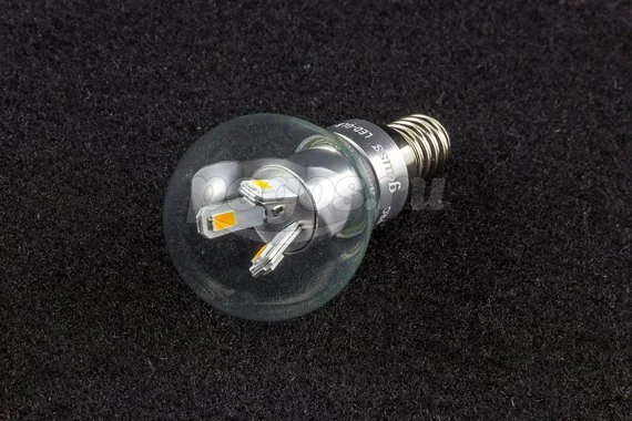 Лампа светодиодная E14, 3Вт, 2700К, Globe Crystal clear GAUSS