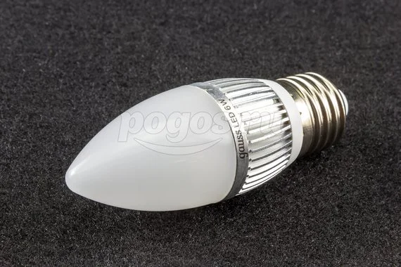 Лампа светодиодная E27, 6Вт, 4100К, Candle GAUSS