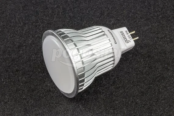Лампа светодиодная GU5,3 8W 4100K 220V матовый MR16 DIM GAUSS
