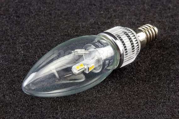 Лампа светодиодная E14, 5Вт,4100К, диммируемая, Candle Crystal clear GAUSS