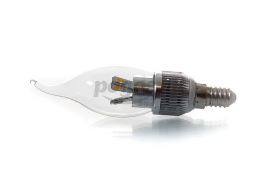 Лампа светодиодная E14 5W 4100К свеча на ветру прозрачная DIM GAUSS