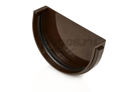 Заглушка желоба пластиковая d-120мм шоколад Standart  DOCKE