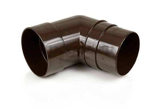 Колено пластиковое 80мм 45° шоколад DOCKE