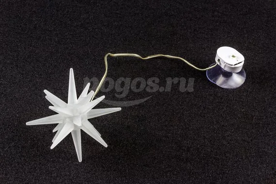 Светильник светодиодный декоративный "Звезда", присоска на стекло