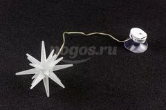 Светильник светодиодный декоративный "Звезда", присоска на стекло