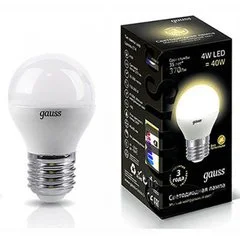 Лампа светодиодная GAUSS E27 4W 2700K