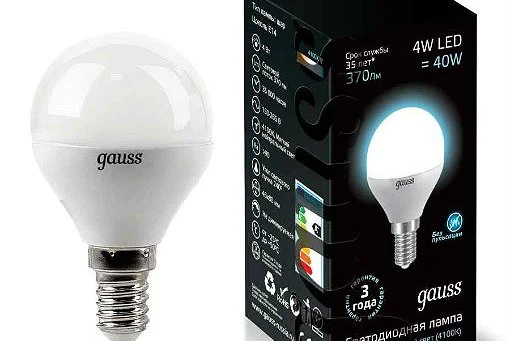 Лампа светодиодная GAUSS E14 4W 4100K