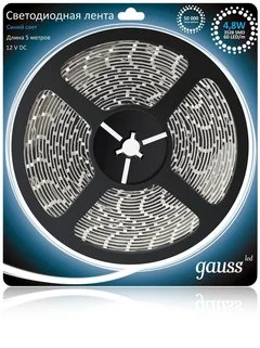 Лента светодиодная  4,8W 12V IP20 синий 3528/60 GAUSS /5/