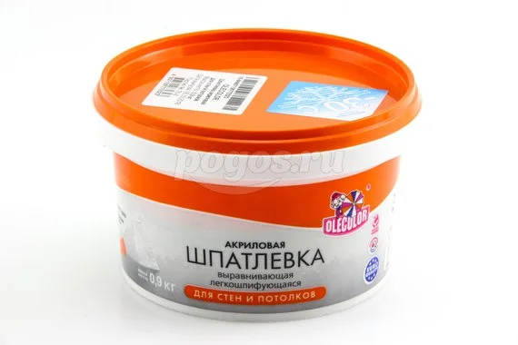 Шпатлевка акриловая, для стен 0,9кг OLECOLOR