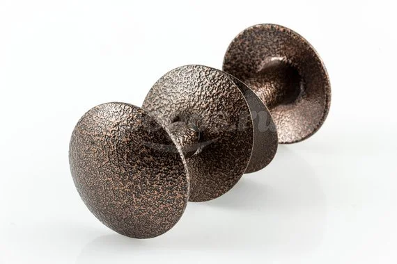 Ручка кнопка дверная медь античная РДК-110 АМ