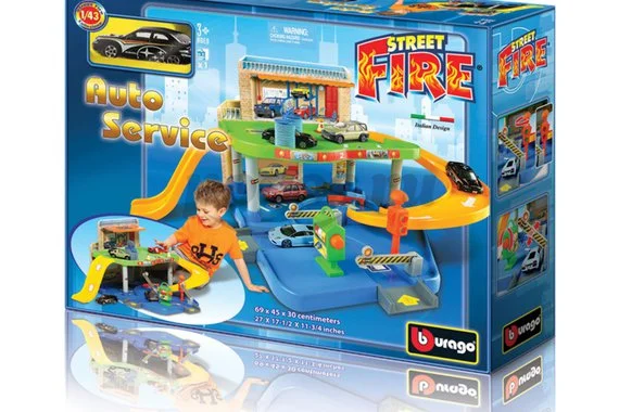 Игровой набор автосервис с 1-ой металлической машиной 1:43  BBURAGO