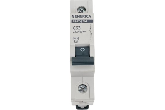 Выключатель автоматический ВА47-29М 1п C 63А 4.5кА  GENERICA