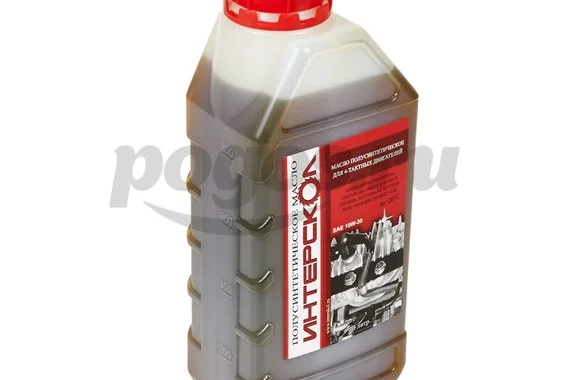 Масло для 4-х тактных двигателей 1л полусинтетика ИНТЕРСКОЛ