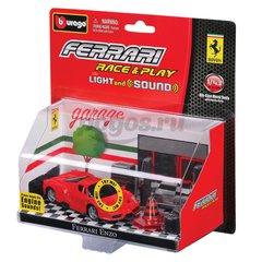 Машина Ferrari Enzo 1:43 со светом, звуком и аксессуарами металл BBURAGO